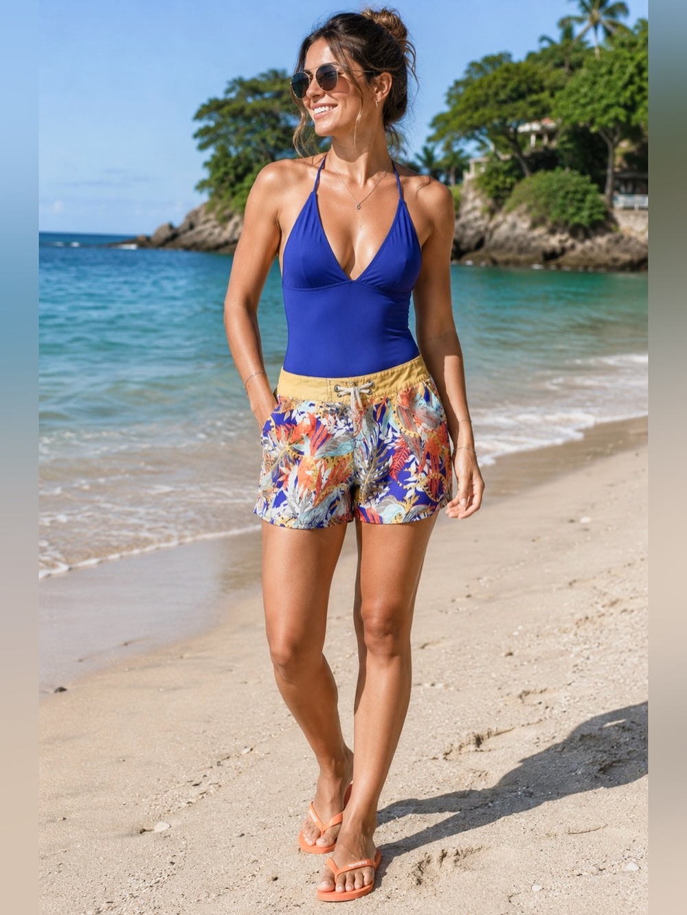 Patagonia Yellow & Multicolor Tropical Swim Shorts
